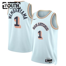Dres San Antonio Spurs Victor Wembanyama Nike 2024-25 City Edition Plava Swingman - Dječji